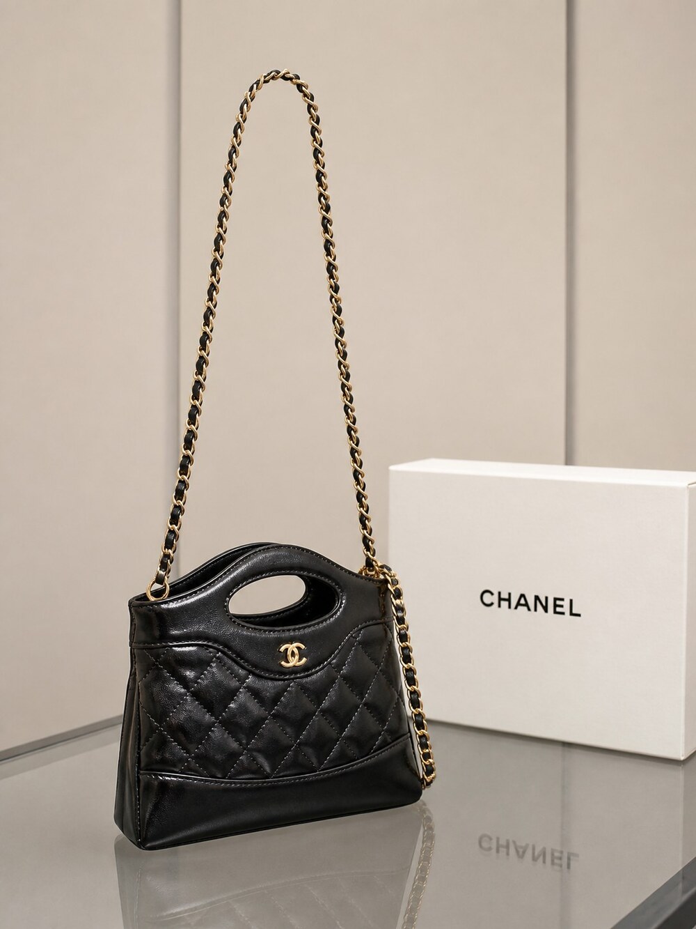 Chanel Black Quilted Calfskin Tote | Nano 31